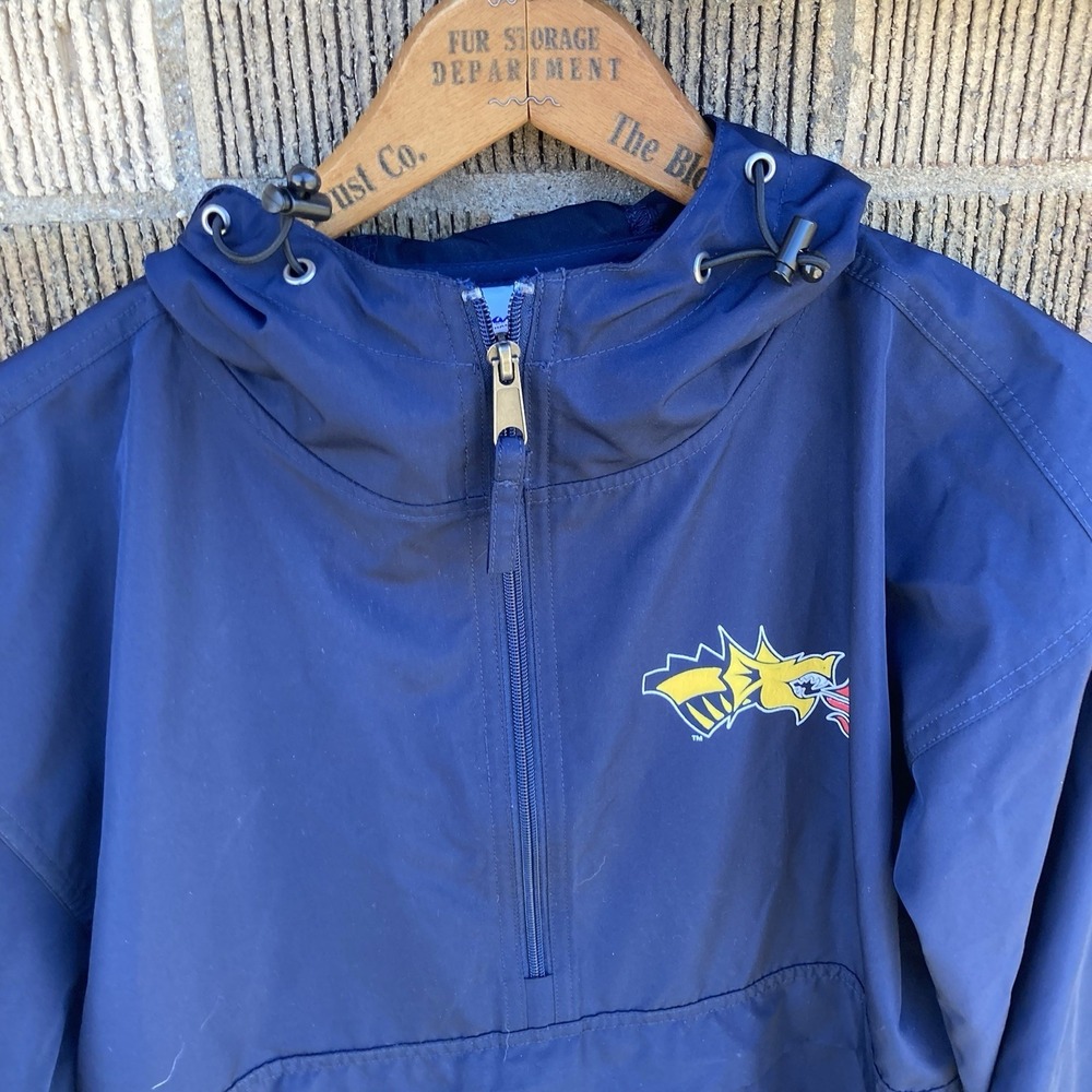 Drexel University Dragons Men's Small Champion‎ Windbreaker Jacket Pullover Navy